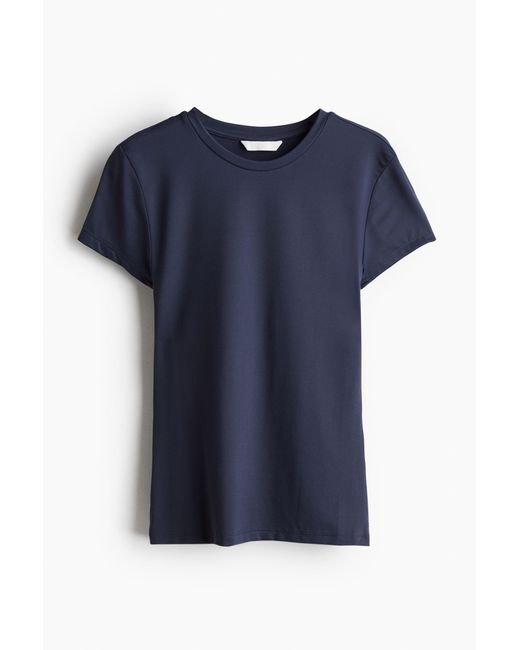 H&M Nauwsluitend T-shirt in het Blue