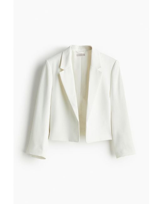 H&M Blazer Met Splitten in het White