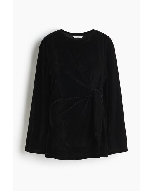 H&M Black MAMA Shirt zum Binden