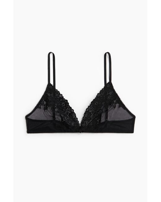 Soutien-Gorge Souple En Dentelle H&M en coloris Black