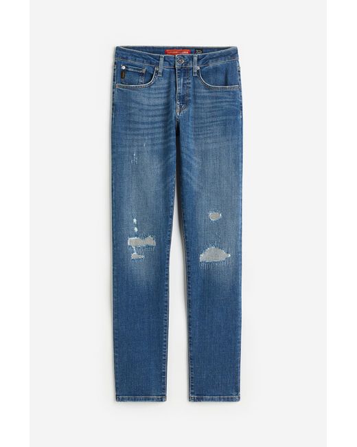 H&M Vintage Slim Straight Jeans in het Blauw voor heren | Lyst NL
