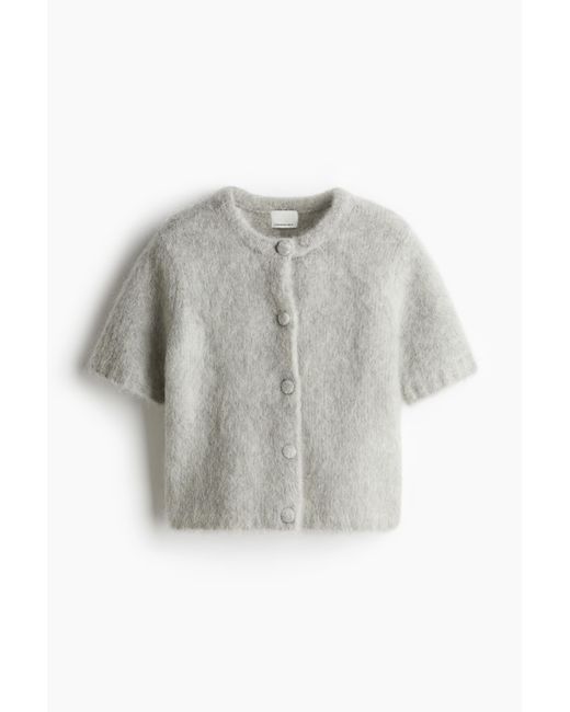 H&M Gray Cardigan aus Mohairmix