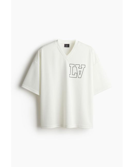 H&M T-shirt Van Mesh Met Print in het White voor heren