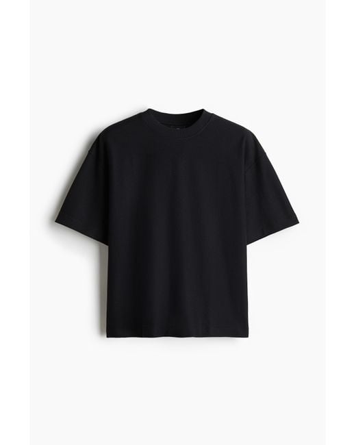 H&M T-Shirt in Oversized Fit in Black für Herren