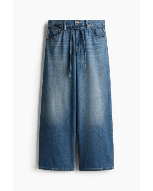 H&M Blue Xl Straight Stop Flaxing