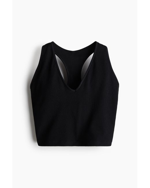 Soutien-Gorge Seamless Medium Support Drymove H&M en coloris Black