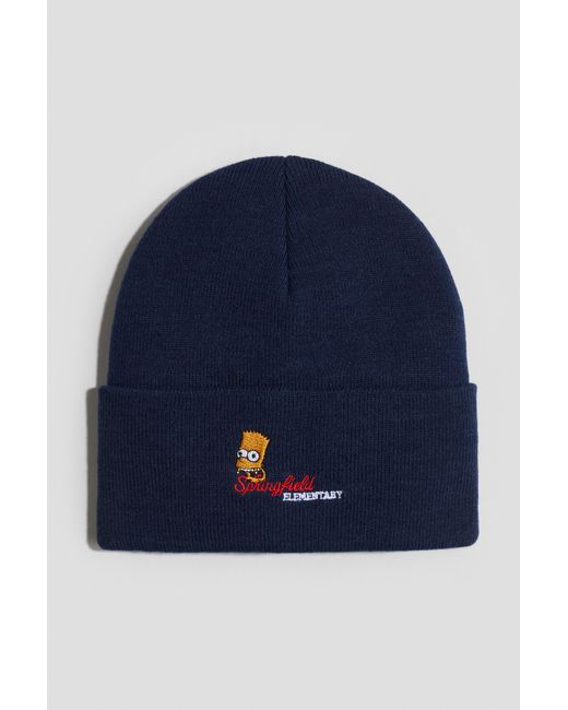 Bonnet Avec Application H&M pour homme en coloris Blue
