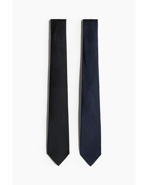 H&M 2er-Pack Krawatten in Black für Herren
