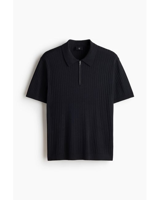 Polo Slim Fit H&M pour homme en coloris Black