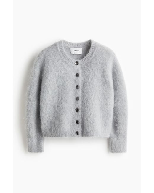 Gilet en mohair mélangé H&M en coloris Gray