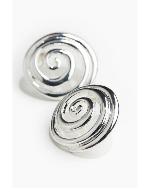 H&M Metallic Spiral-Ohrringe