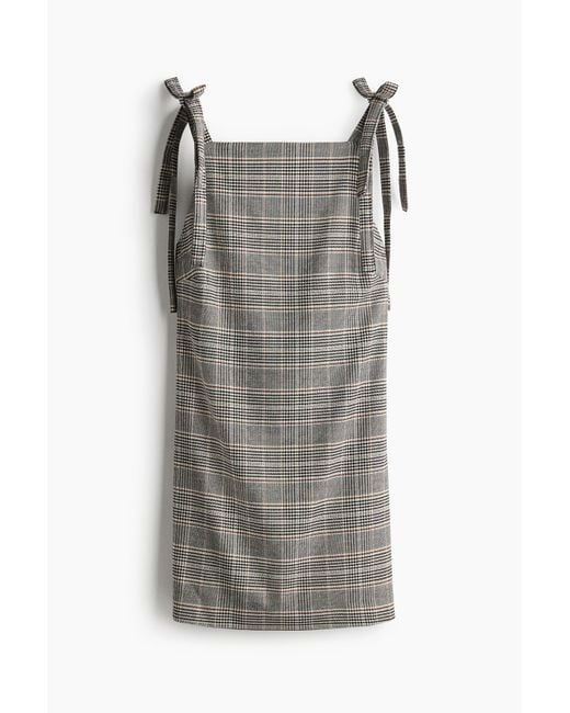H&M Gray Kleid mit Schleifen