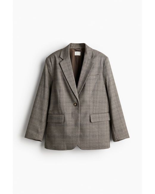 H&M Gray Blazer in Loose Fit