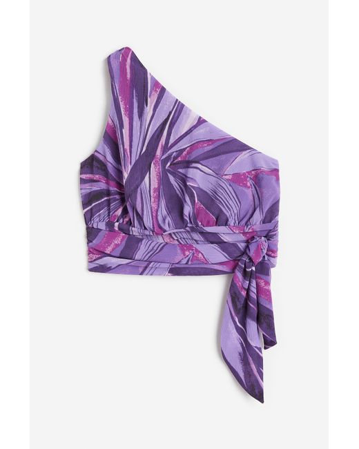 Crop Top Asymétrique H&M en coloris Purple