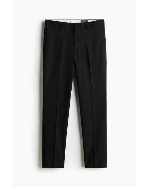 H&M Anzughose in Slim Fit in Black für Herren
