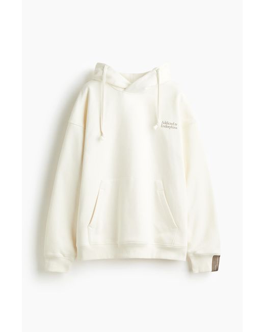 H&M White Sport-Hoodie mit aufblasbarem Kragen