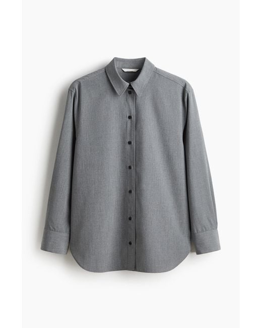 H&M Gray Oversized Bluse