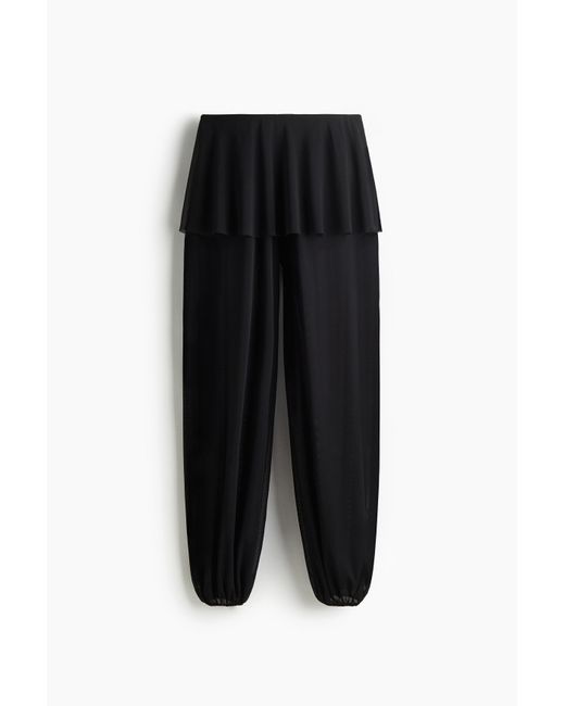 Pantalon En Mesh Avec Jupe Superposée H&M en coloris Black