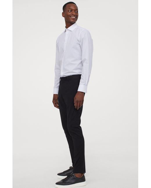 super skinny black suit trousers