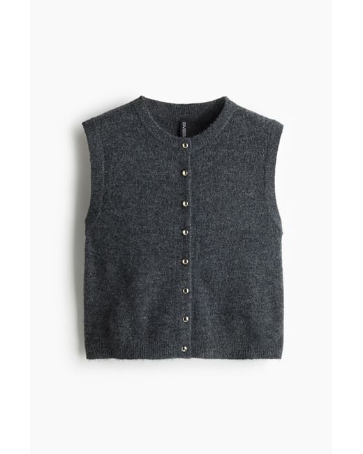 H&M Black Gestrickte Weste