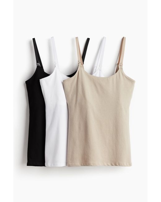 H&M Mama Set Van 3 Voedingssinglets in het Multicolor