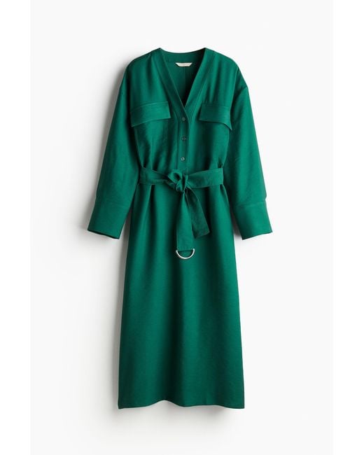 Robe saharienne H&M en coloris Green