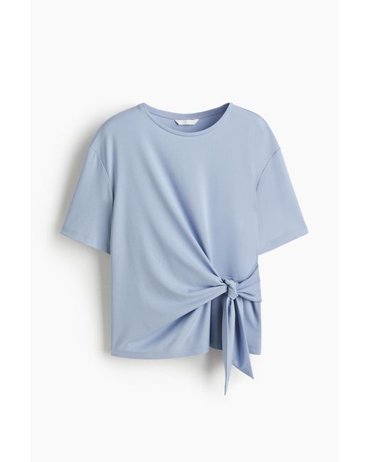 H&M Blue Shirt mit Bindedetails