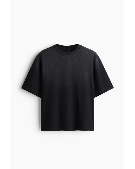 H&M T-Shirt in Oversized Fit in Black für Herren