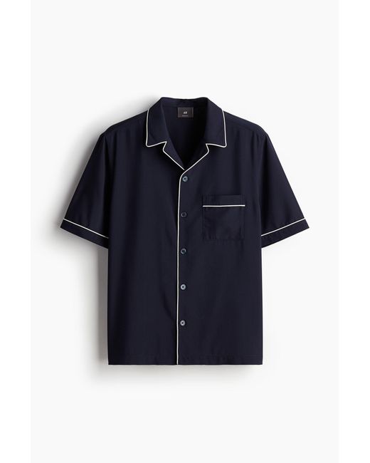 H&M Freizeithemd aus Modalmix Regular Fit in Blue für Herren