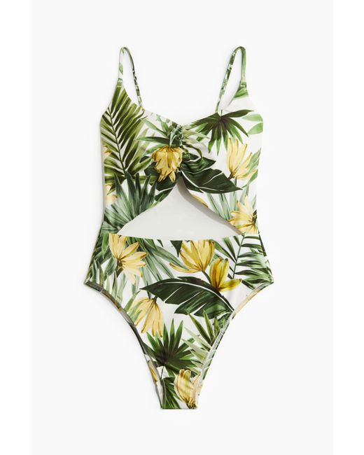 H&M Badpak Met Padded Cups in het Green