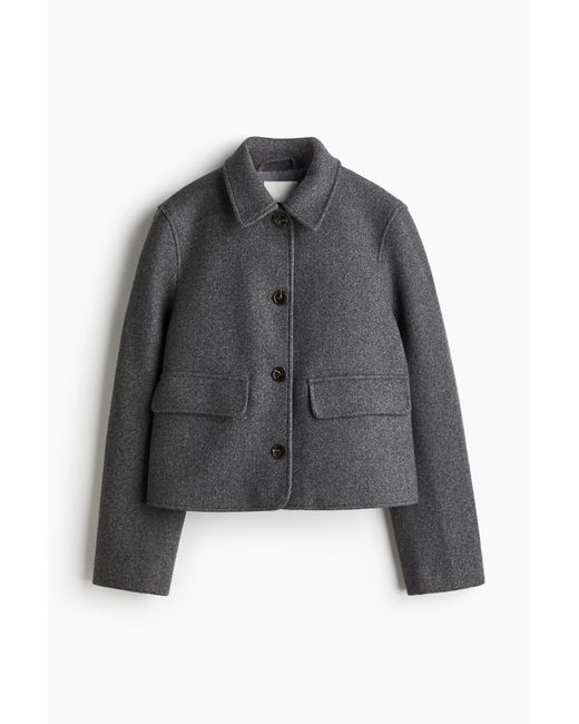 H&M Black Jacke mit Kragen