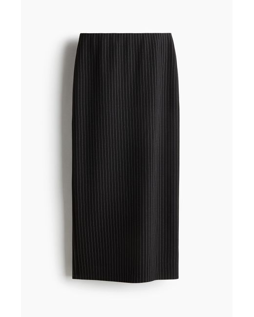 H&M Black Midijupe
