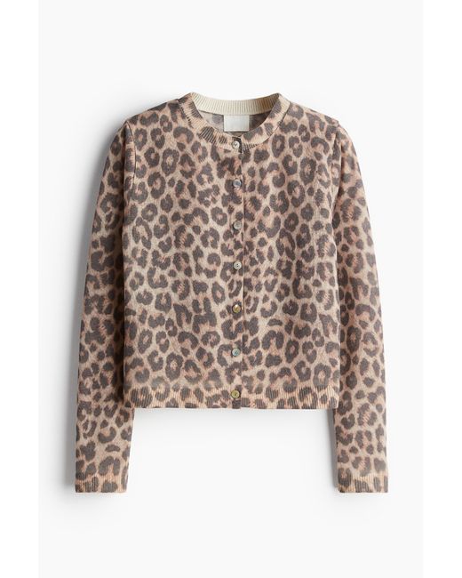 H&M Natural Feinstrick-Cardigan