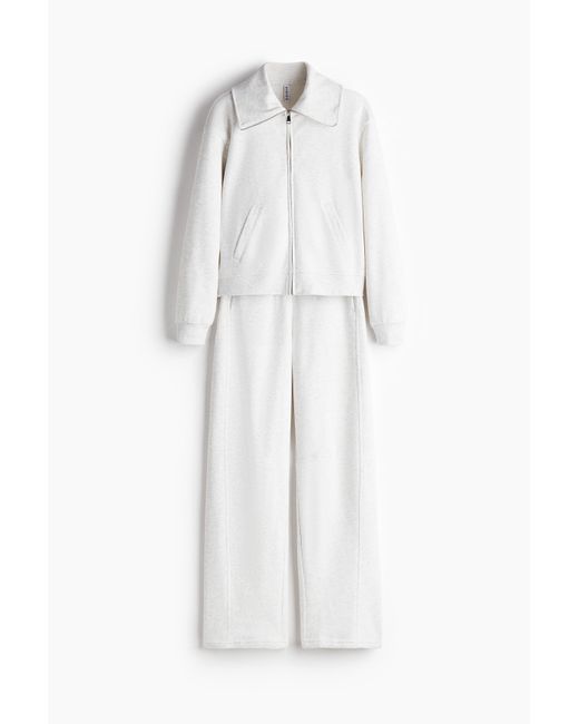 Ensemble 2 Pièces Avec Sweat Et Pantalon H&M en coloris White