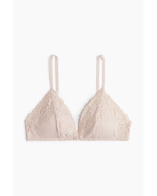 H&M Pink Wattierter Soft-BH mit Spitze