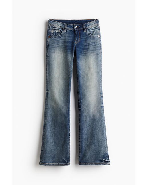 H&M Blue Flared Low Jeans