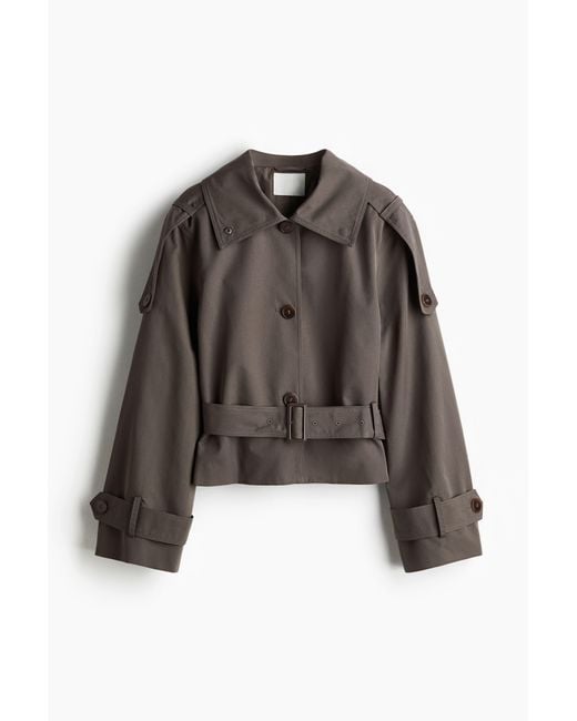 H&M Brown Trenchjacke