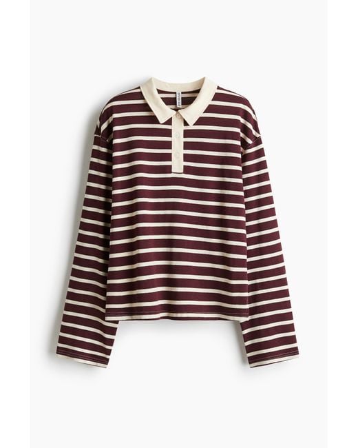 H&M Katoenen Poloshirt in het Red