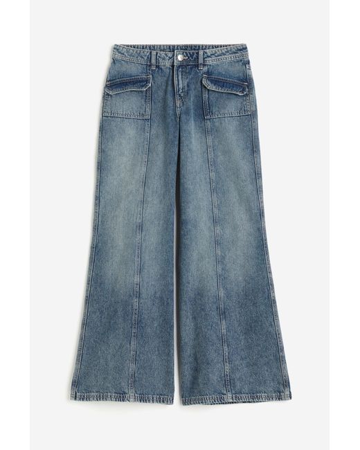 H&M Blue Wide Regular Jeans