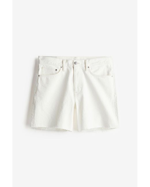 H&M Regular Denim Shorts in White für Herren