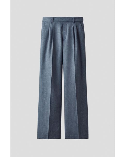 Pantalon De Costume En Laine Mélangée H&M pour homme en coloris Blue