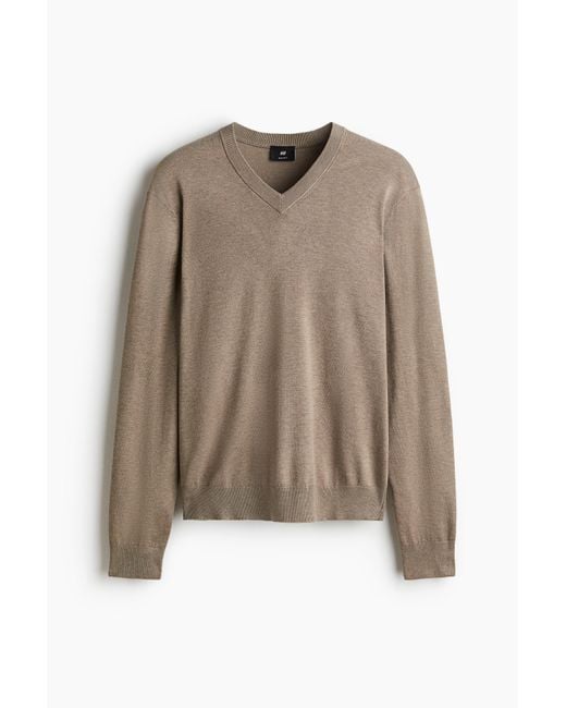 Pull Regular Fit en maille fine H&M pour homme en coloris Brown