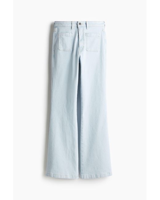 H&M Blue Flared Ultra High Jeans