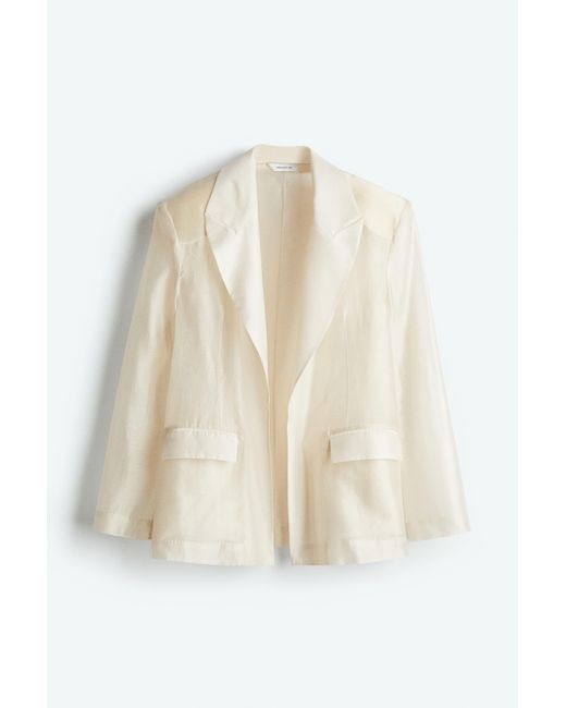 H&M White Transparenter Oversize-Blazer
