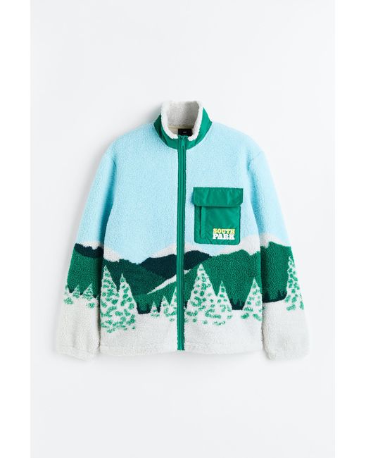 H&M Fleece Jack in het Green voor heren
