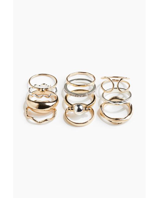 H&M White 11er-Pack Ringe