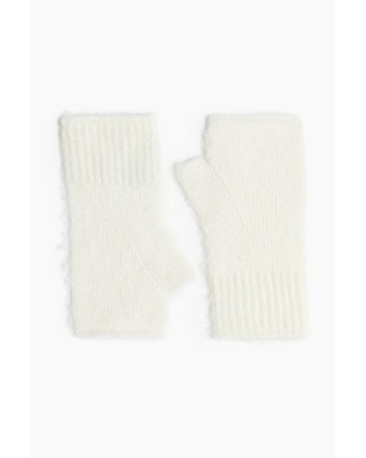 Mitaines sans doigts H&M en coloris White