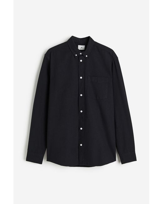 H&M Oxfordhemd Regular Fit in Black für Herren