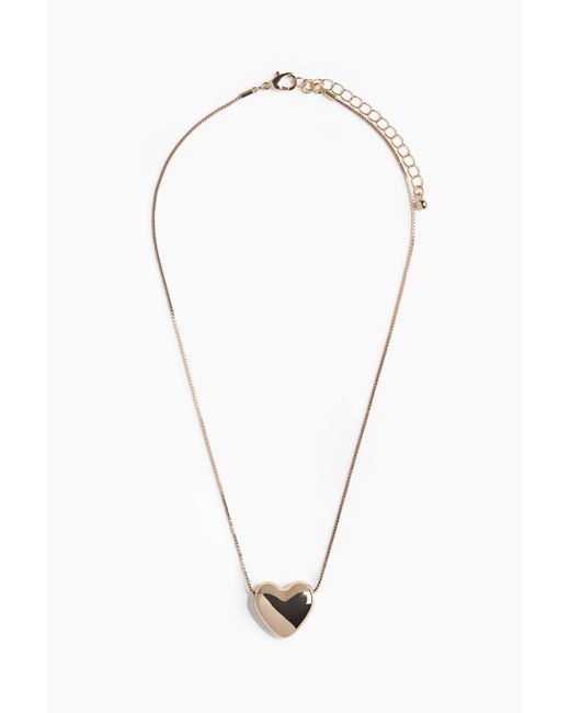 Collier avec pendentif caur H&M en coloris White