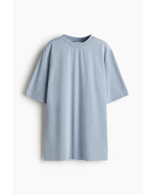 H&M Blue T-Shirt im Washed-Look